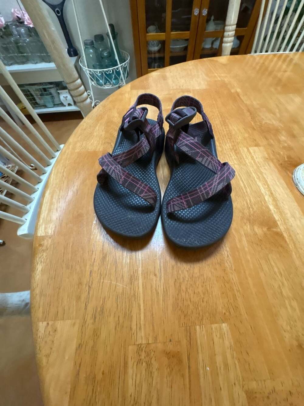 Chaco Women's Z/1 Classic Sandals Purple Plaid Strap Size 7